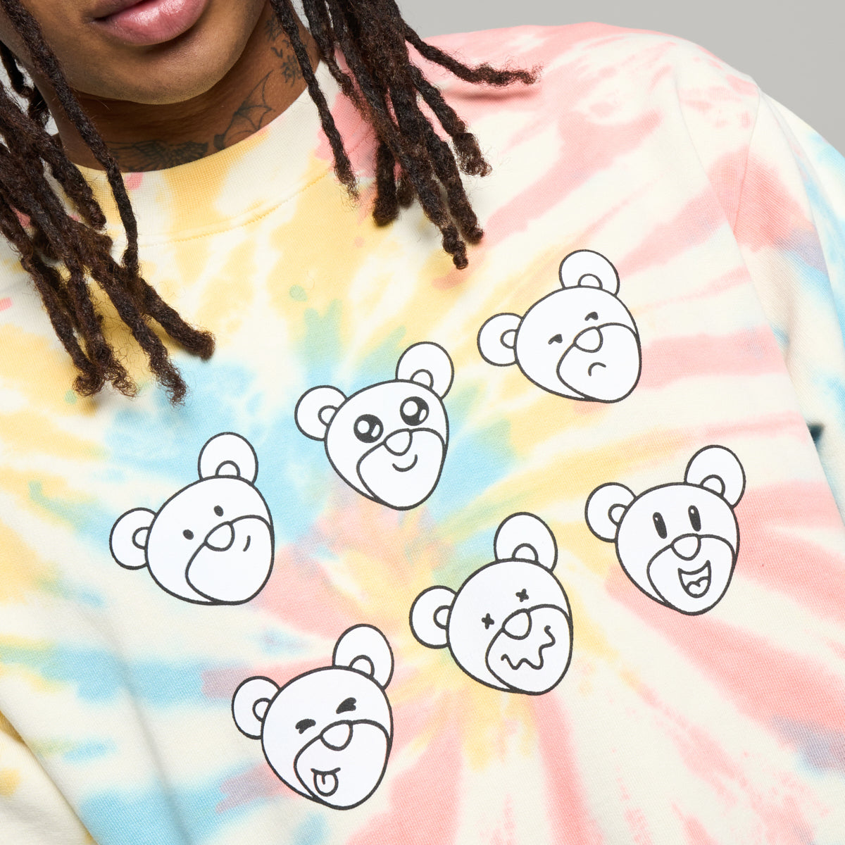 Tie Dye Bear Sweatshirt